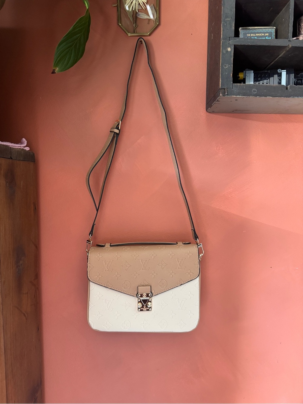 Louis Vuitton Two-Tone Monogram Shoulder Bag - Brown & Beige